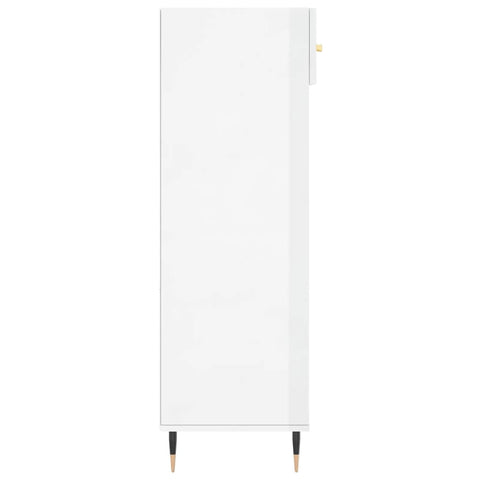 vidaXL Shoe Cabinet High Gloss White 60x35x105 cm Engineered Wood