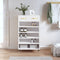 vidaXL Shoe Cabinet High Gloss White 60x35x105 cm Engineered Wood