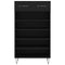 vidaXL Shoe Cabinet Black 60x35x105 cm Engineered Wood