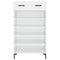 vidaXL Shoe Cabinet High Gloss White 60x35x105 cm Engineered Wood