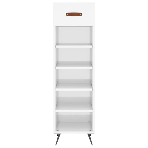 vidaXL Shoe Cabinet High Gloss White 30x35x105 cm Engineered Wood