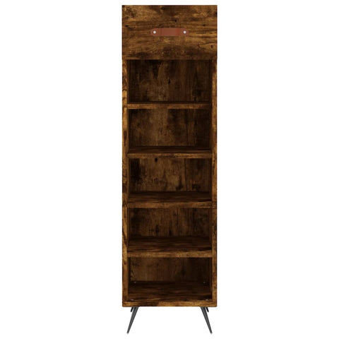 vidaXL Shoe Cabinet Smoked Oak 30x35x105 cm Engineered Wood