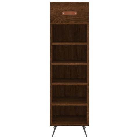 vidaXL Shoe Cabinet Brown Oak 30x35x105 cm Engineered Wood