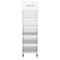 vidaXL Shoe Cabinet High Gloss White 30x35x105 cm Engineered Wood