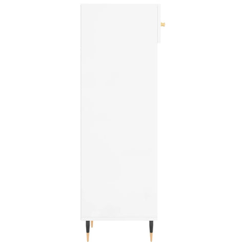 vidaXL Shoe Cabinet High Gloss White 30x35x105 cm Engineered Wood