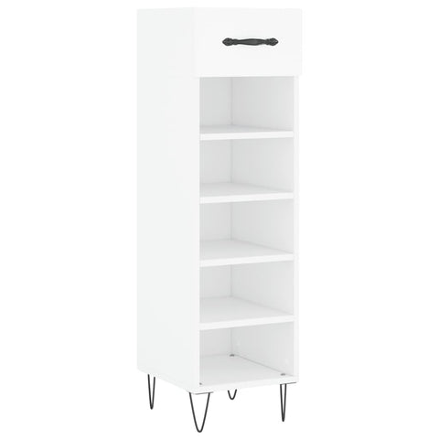 vidaXL Shoe Cabinet White 30x35x105 cm Engineered Wood