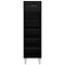 vidaXL Shoe Cabinet Black 30x35x105 cm Engineered Wood