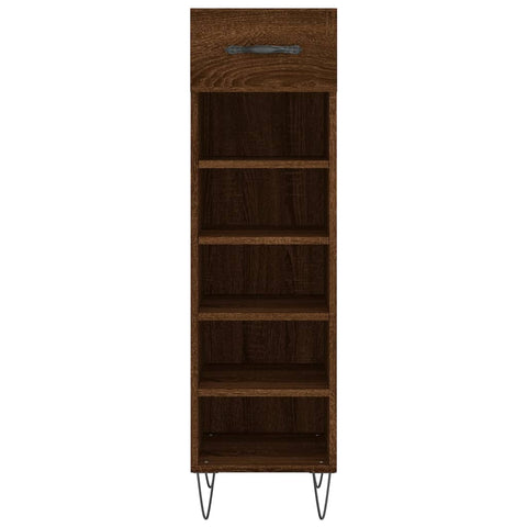 vidaXL Shoe Cabinet Brown Oak 30x35x105 cm Engineered Wood