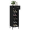 vidaXL Shoe Cabinet Black 30x35x105 cm Engineered Wood