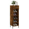 vidaXL Shoe Cabinet Smoked Oak 30x35x105 cm Engineered Wood