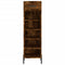 vidaXL Shoe Cabinet Smoked Oak 30x35x105 cm Engineered Wood