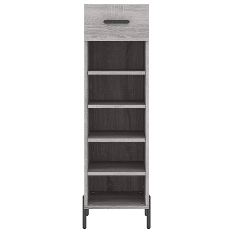 vidaXL Shoe Cabinet Grey Sonoma 30x35x105 cm Engineered Wood