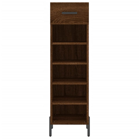 vidaXL Shoe Cabinet Brown Oak 30x35x105 cm Engineered Wood
