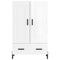 vidaXL Highboard High Gloss White 69.5x31x115 cm Engineered Wood