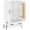 vidaXL Highboard High Gloss White 69.5x31x115 cm Engineered Wood