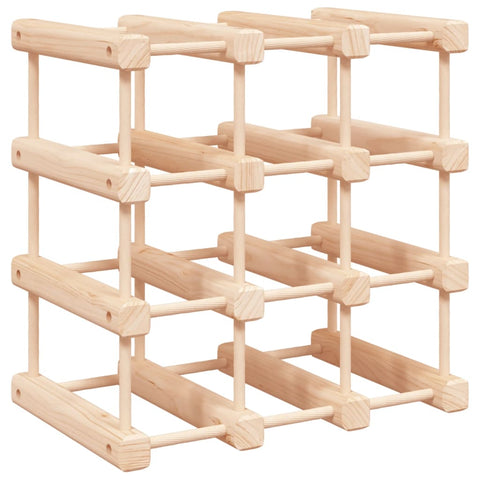 vidaXL Wine Rack for 12 Bottles 36x23x36 cm Solid Wood Pine