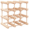 vidaXL Wine Rack for 12 Bottles 36x23x36 cm Solid Wood Pine
