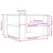 vidaXL Coffee Table Smoked Oak 59.5x59.5x40 cm Engineered Wood
