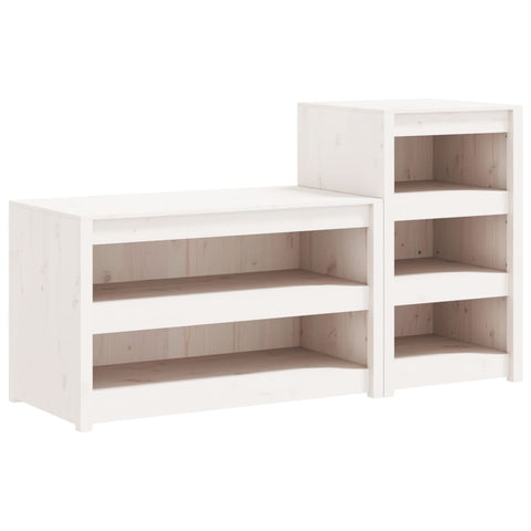 vidaXL Outdoor Kitchen Cabinets 2 pcs White Solid Wood Pine