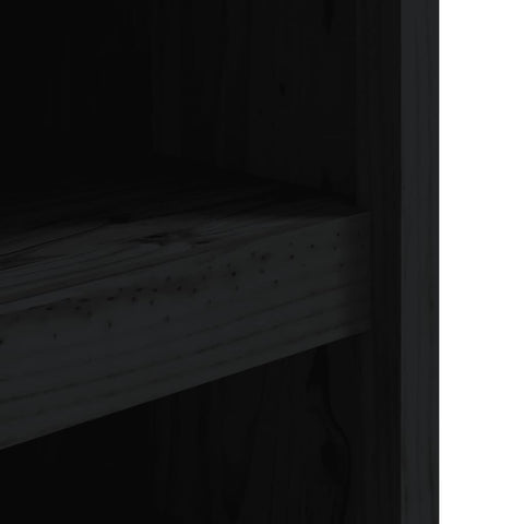 vidaXL Outdoor Kitchen Cabinets 2 pcs Black Solid Wood Pine