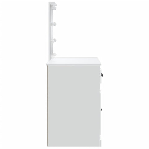 vidaXL Dressing Table with LED Lights White 90x42x132.5 cm