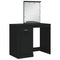 vidaXL Dressing Table with LED Lights Black 90x42x132.5 cm