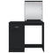 vidaXL Dressing Table with LED Lights Black 90x42x132.5 cm