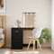 vidaXL Dressing Table with LED Lights Black 90x42x132.5 cm