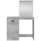 vidaXL Dressing Table with LED Lights Concrete Grey 90x42x132.5 cm
