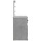 vidaXL Dressing Table with LED Lights Concrete Grey 90x42x132.5 cm