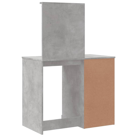 vidaXL Dressing Table with LED Lights Concrete Grey 90x42x132.5 cm