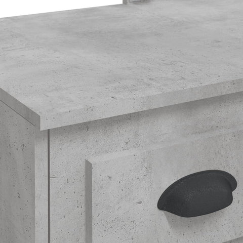vidaXL Dressing Table with LED Lights Concrete Grey 90x42x132.5 cm