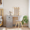 vidaXL Dressing Table with LED Lights Concrete Grey 90x42x132.5 cm