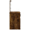 vidaXL Dressing Table with LED Lights Smoked Oak 90x42x132.5 cm