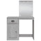 vidaXL Dressing Table with LED Lights Grey Sonoma 90x42x132.5 cm