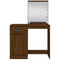 vidaXL Dressing Table with LED Lights Brown Oak 90x42x132.5 cm
