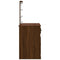 vidaXL Dressing Table with LED Lights Brown Oak 90x42x132.5 cm