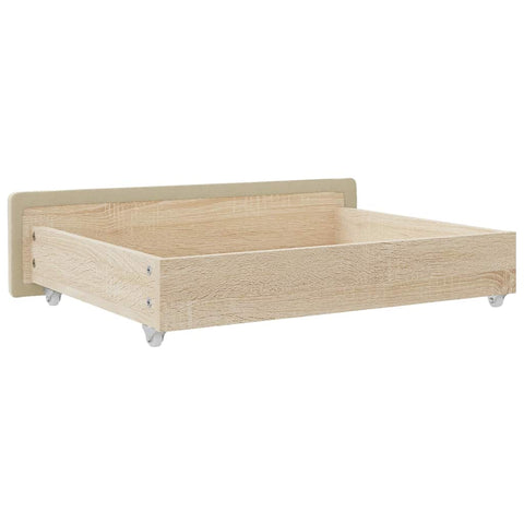 vidaXL Bed Drawers 2 pcs Cream Engineered Wood and Fabric