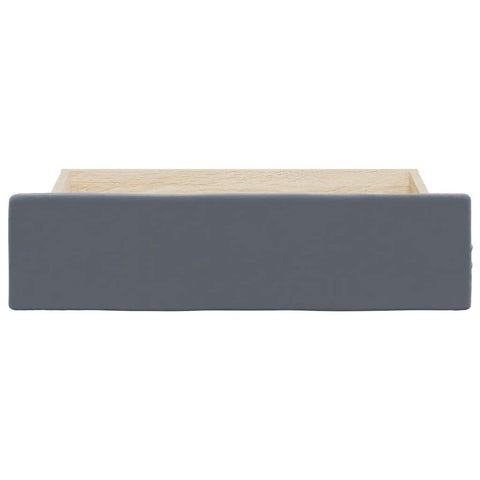 vidaXL Bed Drawers 2 pcs Dark Grey Engineered Wood and Velvet