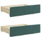 vidaXL Bed Drawers 2 pcs Dark Green Engineered Wood and Velvet