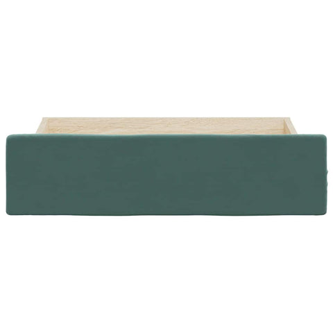 vidaXL Bed Drawers 2 pcs Dark Green Engineered Wood and Velvet