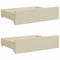 vidaXL Bed Drawers 2 pcs Cream Engineered Wood and Faux Leather