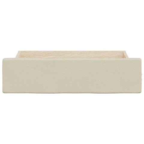 vidaXL Bed Drawers 2 pcs Cream Engineered Wood and Faux Leather