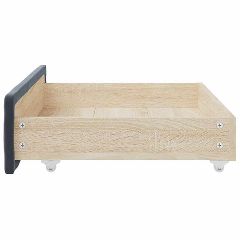 vidaXL Bed Storage Drawers 2 pcs Dark Grey Engineered Wood and Velvet