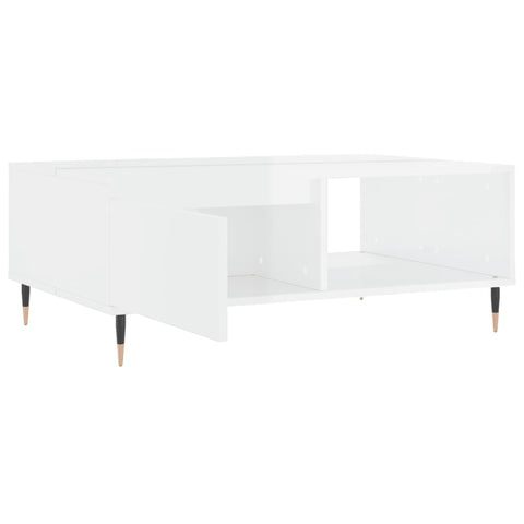 vidaXL Coffee Table High Gloss White 90x60x35 cm Engineered Wood
