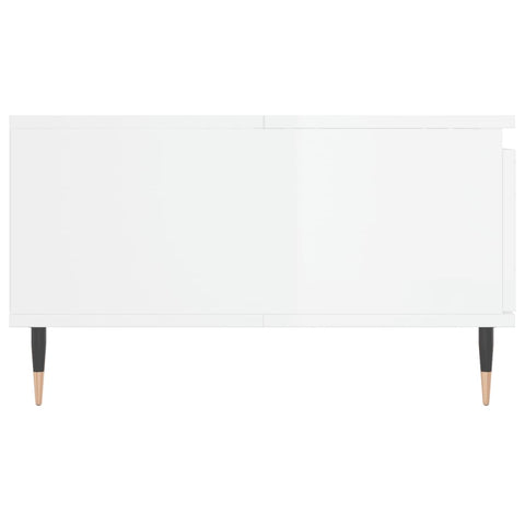 vidaXL Coffee Table High Gloss White 90x60x35 cm Engineered Wood