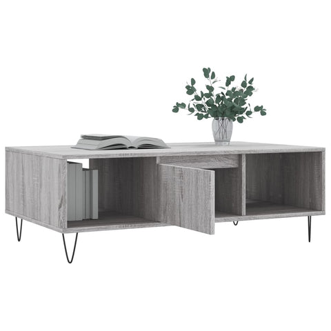 vidaXL Coffee Table Grey Sonoma 104x60x35 cm Engineered Wood