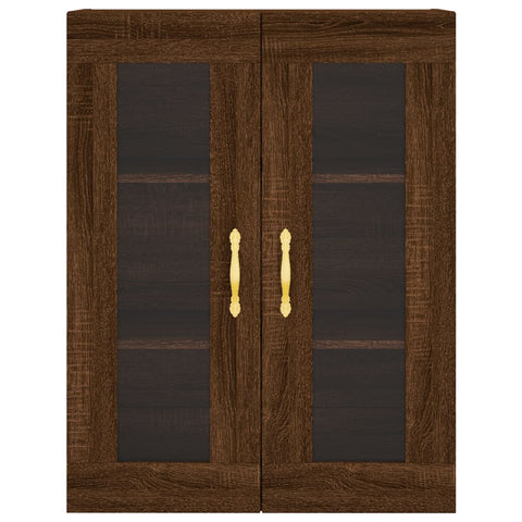 vidaXL Wall Mounted Cabinet Brown Oak 69.5x34x90 cm