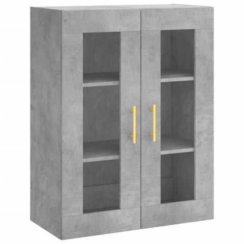vidaXL Wall Mounted Cabinet Concrete Grey 69.5x34x90 cm