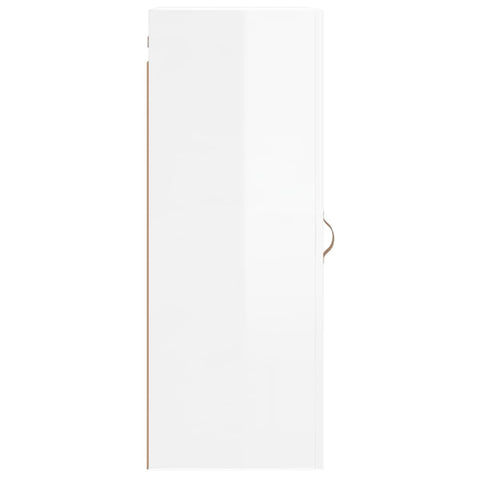 vidaXL Wall Mounted Cabinet High Gloss White 34.5x34x90 cm